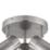 LAP Telloy Round 3-Light Bathroom Spotlight Brushed Steel