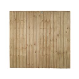 Forest Vertical Board Closeboard  Fence Panels Natural Timber 6' x 5' 6" Pack of 20