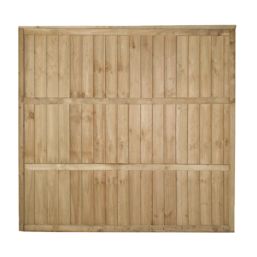 Forest Vertical Board Closeboard  Fence Panels Natural Timber 6' x 5' 6" Pack of 20