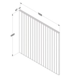 Forest Vertical Board Closeboard  Fence Panels Natural Timber 6' x 5' 6" Pack of 20