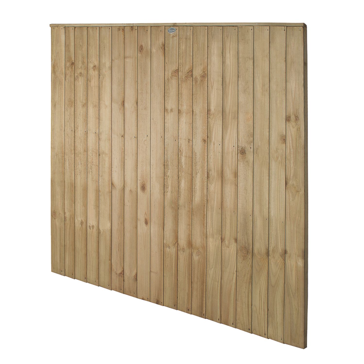 Forest Vertical Board Closeboard Fence Panels Natural Timber 6' x 5' 6" Pack of 20 (811FL)