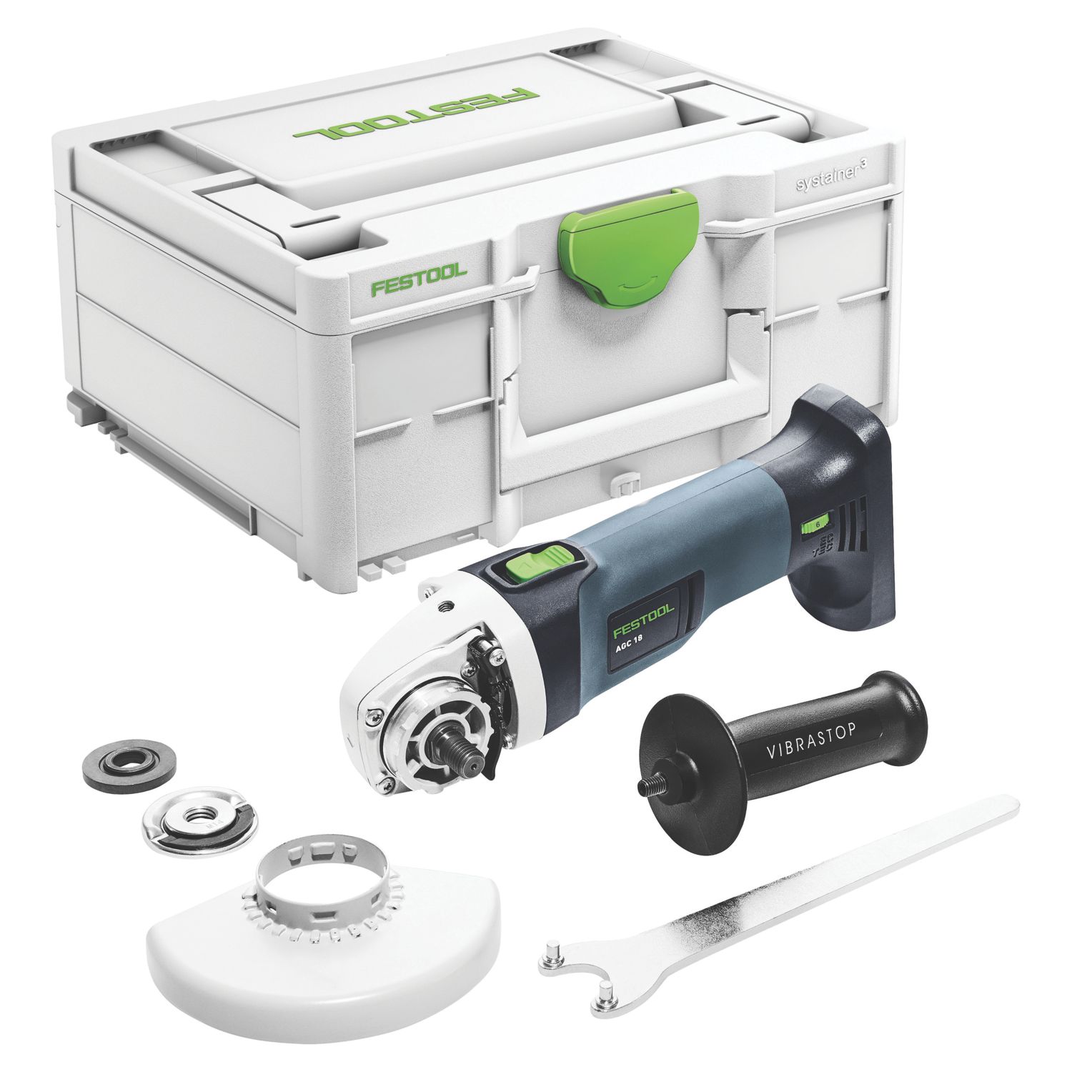 Festool AGC 18 EB-Basic 18V Li-Ion Airstream 5" Brushless Cordless Angle Grinder - Bare (811HN)