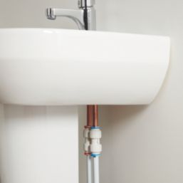 Flomasta  Plastic Collet Clips Red 15mm 10 Pack