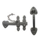 Hardware Solutions Fleur De Lis Suffolk Latch Antique Black