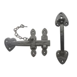 Hardware Solutions Fleur De Lis Suffolk Latch Antique Black
