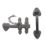 Hardware Solutions Fleur De Lis Suffolk Latch Antique Black