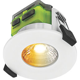 Luceco FType Mk 2 Flat Fixed Cylinder Fire Rated LED Downlight Dim to Warm & CCT White 4-6W 675/690lm