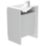 Newland  Double Door Floor Standing Vanity Unit with Basin Matt Pearl Grey 600mm x 450mm x 840mm