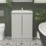 Newland  Double Door Floor Standing Vanity Unit with Basin Matt Pearl Grey 600mm x 450mm x 840mm