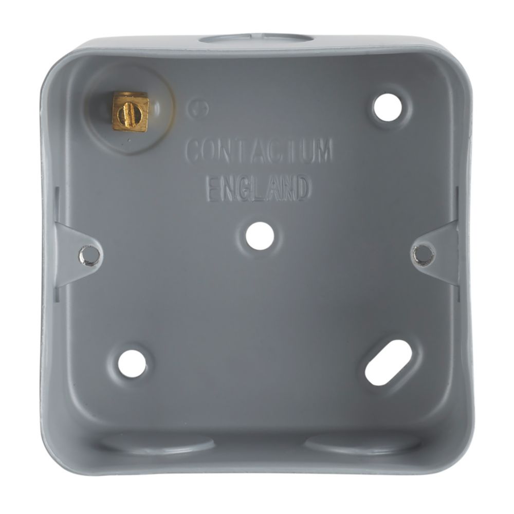Contactum 1-Gang Metal-Clad Back Box 37mm - Screwfix