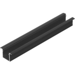 VEW Aluminium Smart Recessed Profile Kit Black 1m