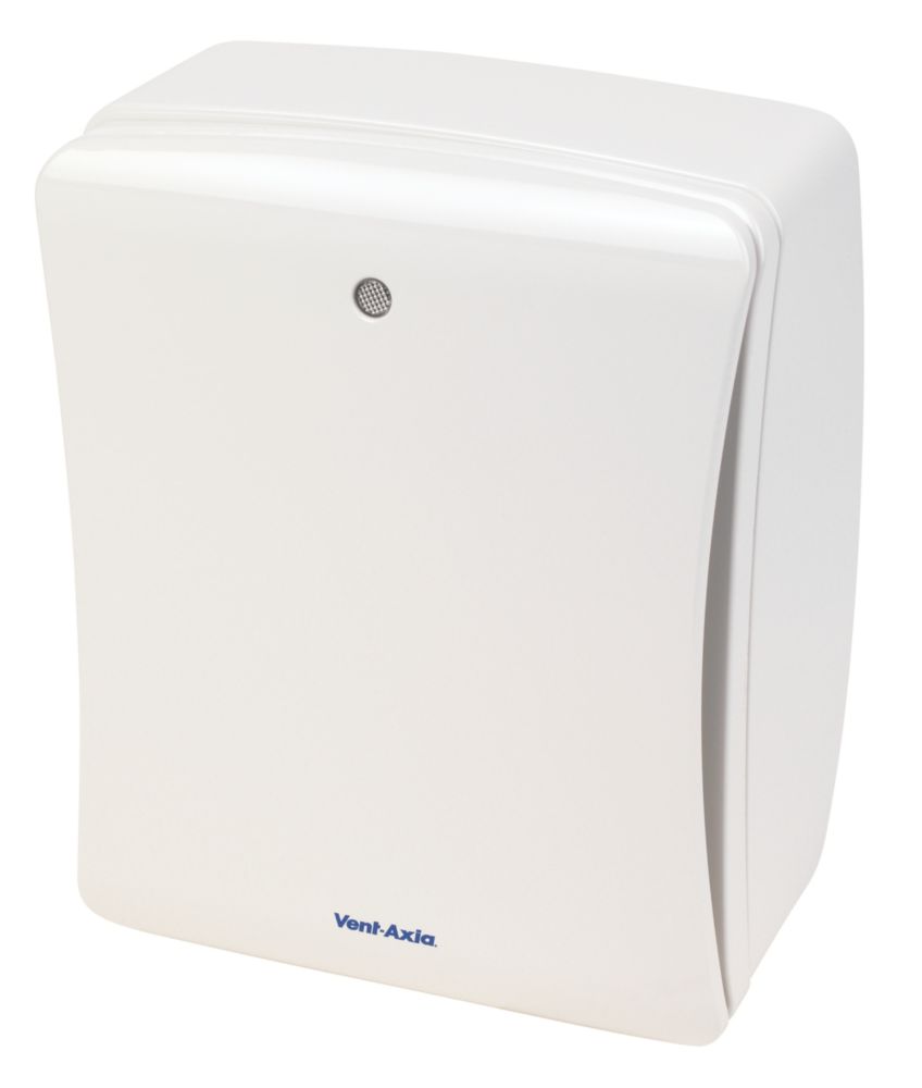 Vent-Axia 427479 100mm (4") Centrifugal Bathroom Extractor Fan with Humidistat & Timer White 240V