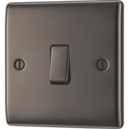 British General Nexus Metal 10AX 1-Gang 2-Way Light Switch  Black Nickel