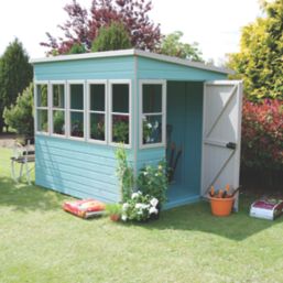 Shire Sunpent 8' x 8' (Nominal) Pent Shiplap T&G Timber Shed