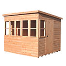 Shire Sunpent 8' x 8' (Nominal) Pent Shiplap T&G Timber Shed