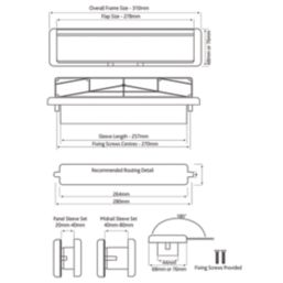Fab & Fix Nu Mail 68 Letter Plate 40-80 White 310mm x 68mm