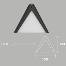 4lite Hampton Triangular LED Black Warm White Under Cabinet Light Without Bezel 3.5W 200lm
