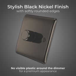 British General Nexus Metal 1-Gang 2-Way LED Dimmer Switch  Black Nickel