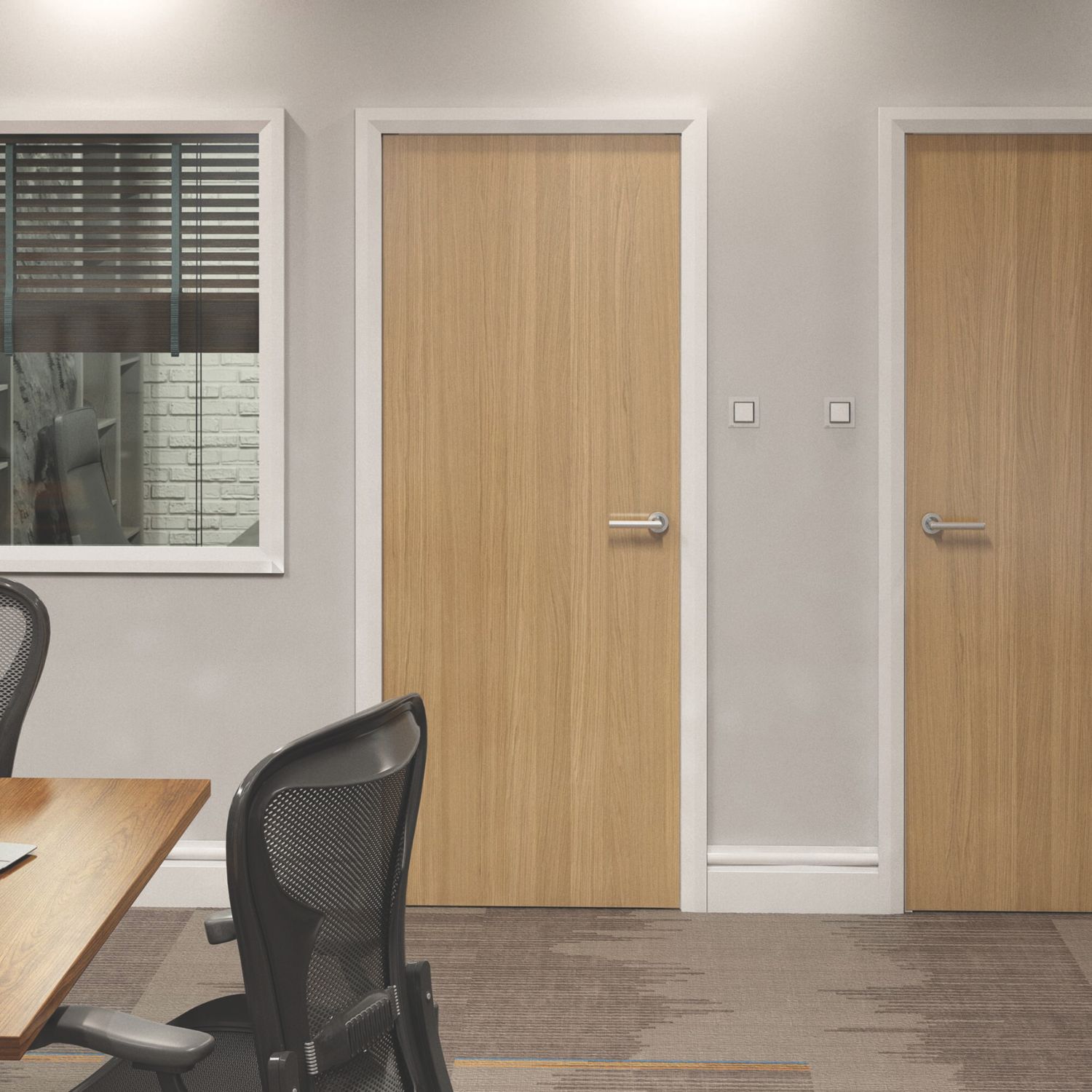 Green & Taylor Satin Lacquered Oak Wooden Flush Internal Fire FD30 Door 1981mm x 762mm (812CT)