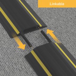 D-Line  Medium Duty Linkable Cable Cover 1.8m Black