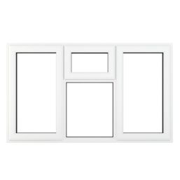 Crystal  Top, Left & Right-Hand Opening Clear Double-Glazed Casement White uPVC Window 1770mm x 1115mm