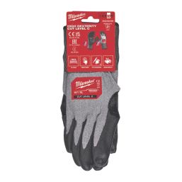 Milwaukee Hidex Cut Level D Gloves Grey X Large