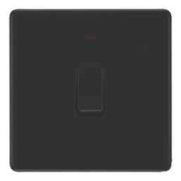 LAP  20A 1-Gang 2-Pole Water Heater Switch Matt Black with LED with Colour-Matched Inserts