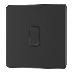 LAP  20A 1-Gang 2-Pole Water Heater Switch Matt Black with LED with Colour-Matched Inserts