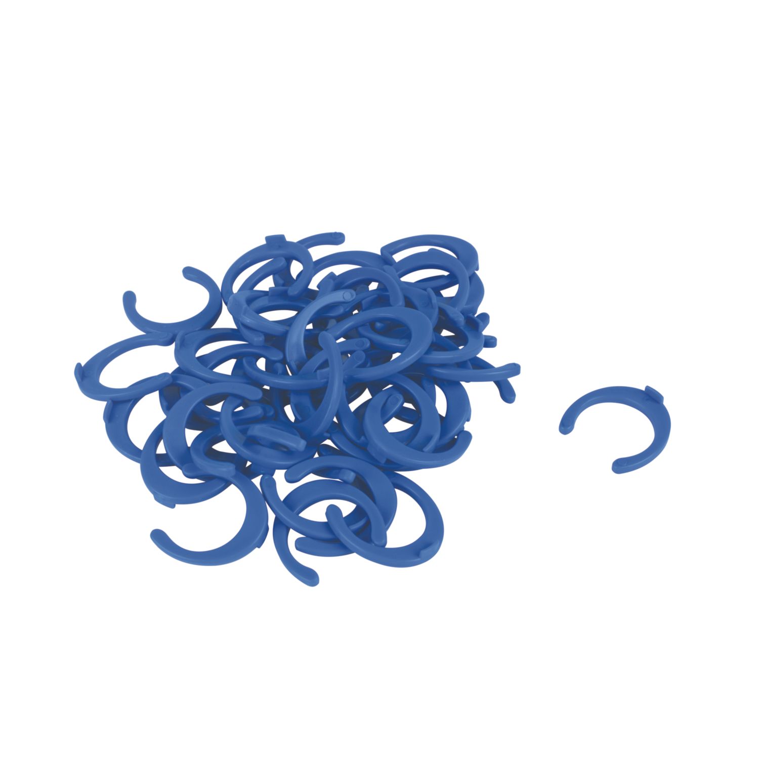 FloPlast FloFit+ Plastic Collet Clips Blue 15mm 50 Pack (812PY)