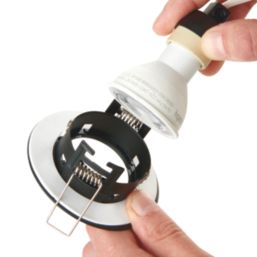 Saxby CosmosValue Fixed  Fire Rated Recessed Downlight Black