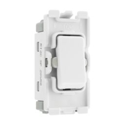 British General Nexus 20A Grid SP Centre Off Control Switch White