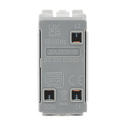 British General Nexus 20A Grid SP Centre Off Control Switch White