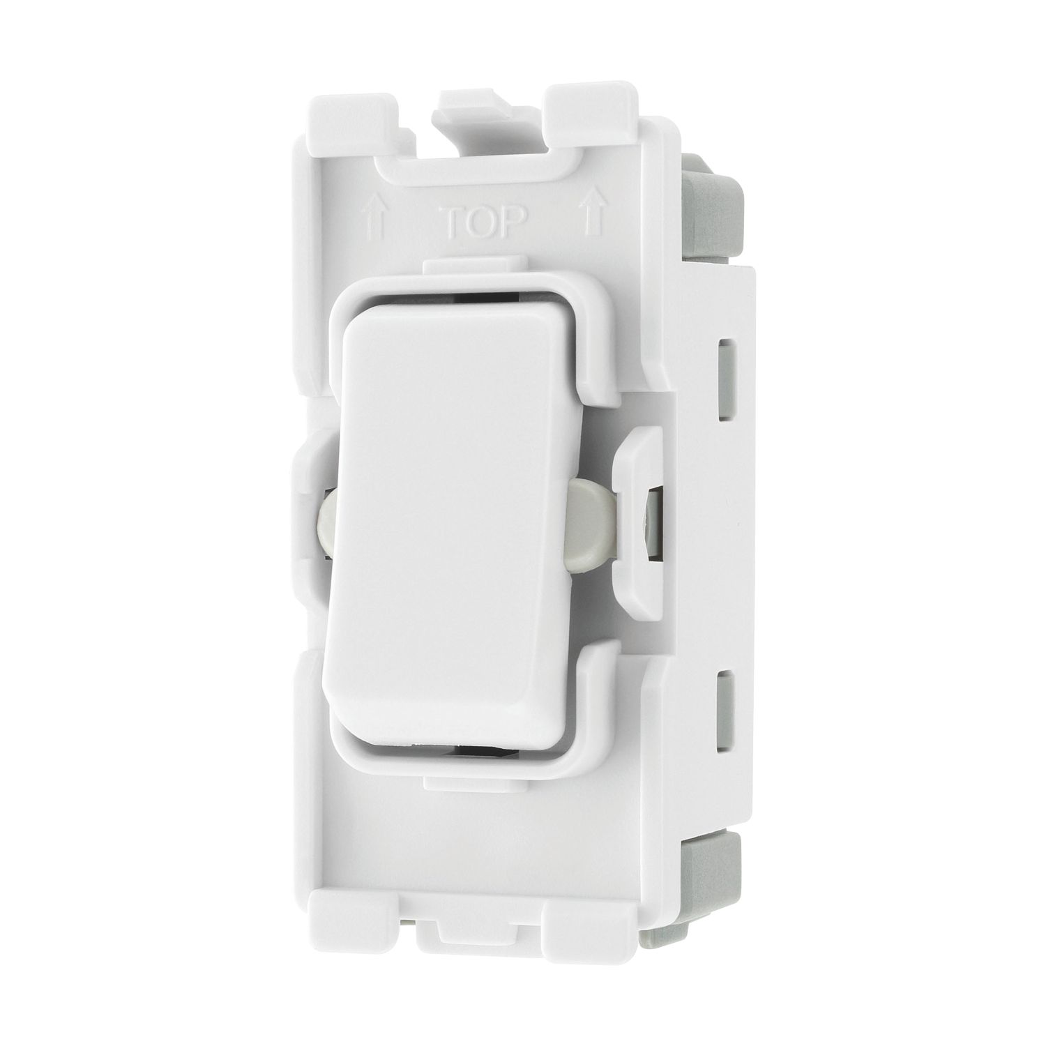 British General Nexus 20A Grid SP Centre Off Control Switch White (812RG)