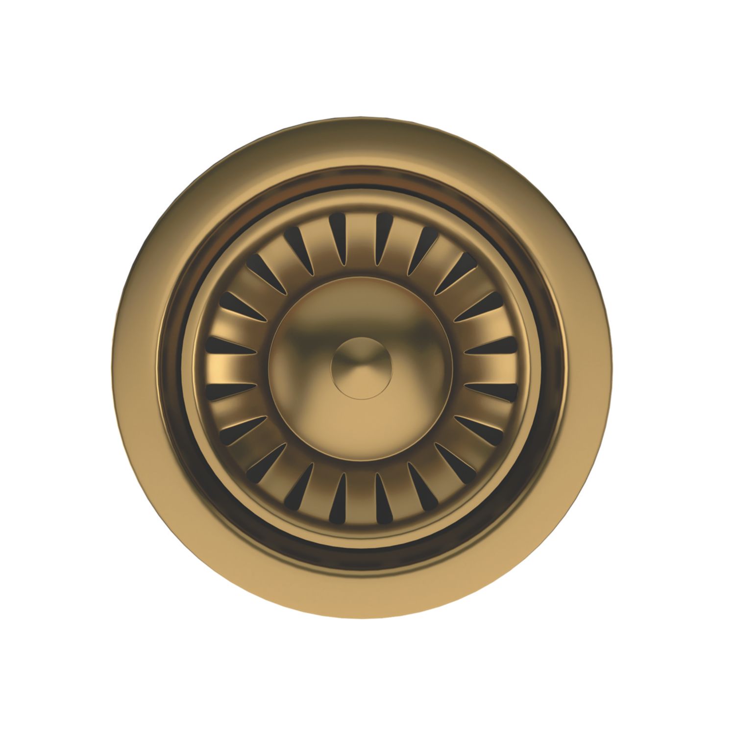 ETAL Sink Strainer Waste with Overflow & Cover Plate Gold 90mm (812XT)