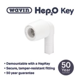 Hep2O  Plastic Push-Fit Equal 90° Stem Elbow 15mm