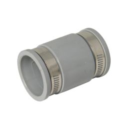 FloPlast WF08  Flexi Waste Straight Coupling Grey 38-45mm x