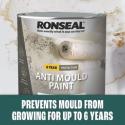 Ronseal  2.5Ltr White Matt Anti Mould  Paint