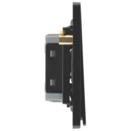 British General Evolve 20A 16AX 1-Gang 2-Way Light Switch  Matt Black