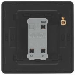 British General Evolve 20A 16AX 1-Gang 2-Way Light Switch  Matt Black