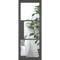 Green & Taylor Heritage 1-Clear Light Primed Black Wooden Fully Glazed Internal Door 1981mm x 762mm