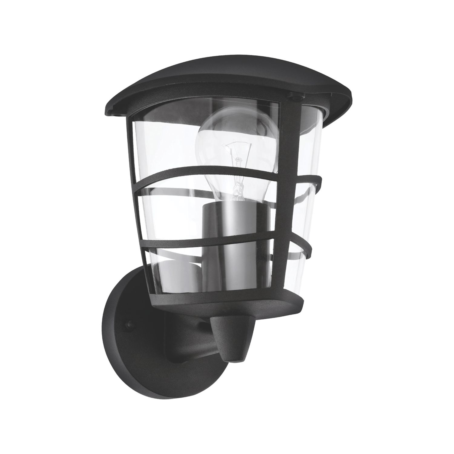 Eglo Aloria Outdoor Lantern-Style Wall Uplight Black (813CV)