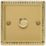 Varilight V-Pro 1-Gang 2-Way LED Dimmer Switch  Georgian Brass with Colour-Matched Inserts