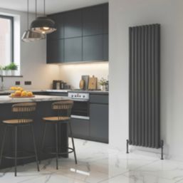 Reina Elips Double 1800mm x 540mm 5596BTU Anthracite Vertical Designer Radiator