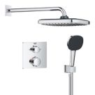 Refurb Grohe Precision 250 Square HP Rear-Fed Concealed Chrome Thermostatic Shower System