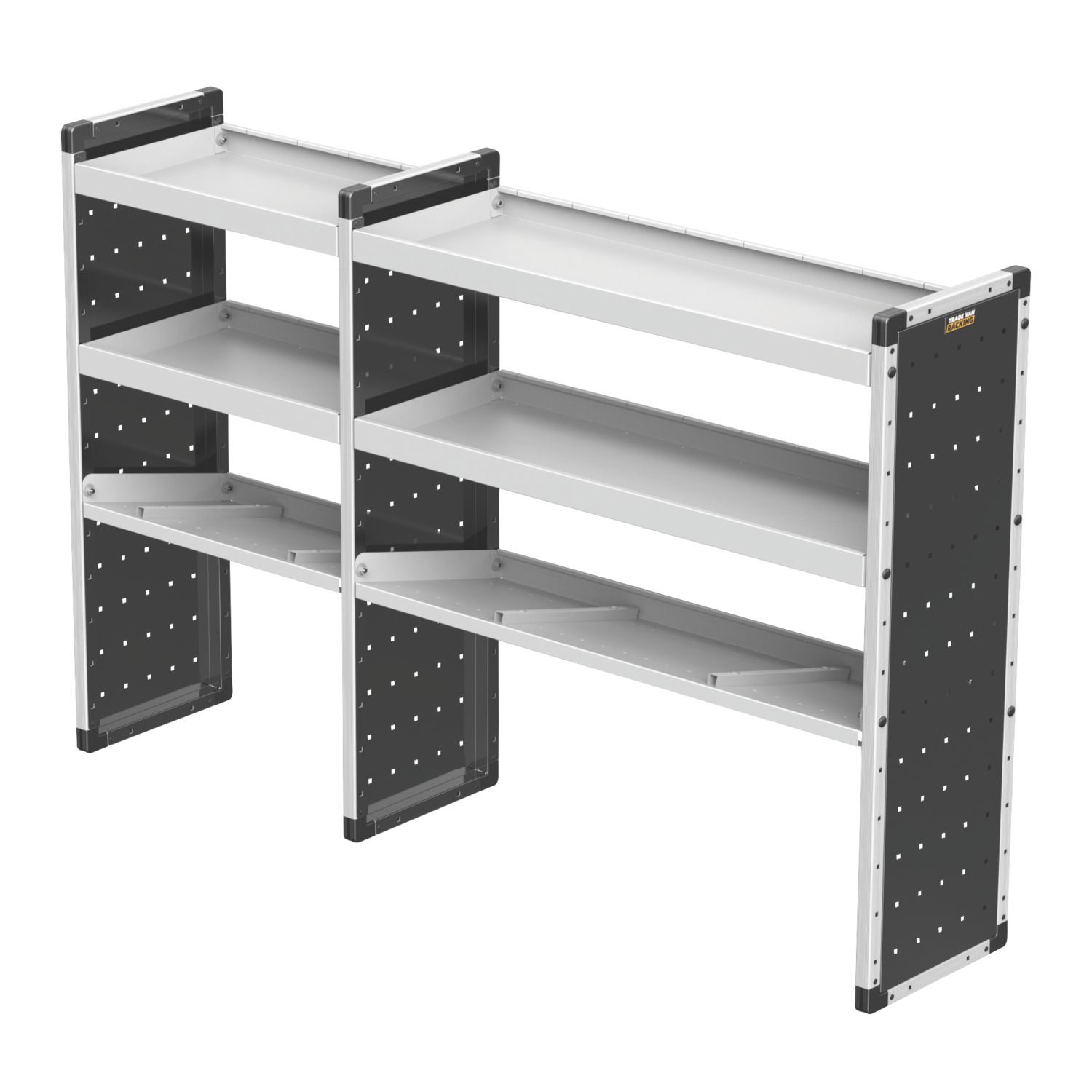 Van Guard Universal Trade Double Van Racking Unit (4 Straight & 2 Angled Shelves) 1966mm x 381mm x 1279mm (813KP)