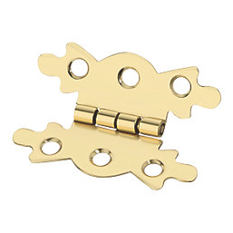 Smith & Locke Polished Brass  Butterfly Hinges 50mm x 34.6mm 2 Pack