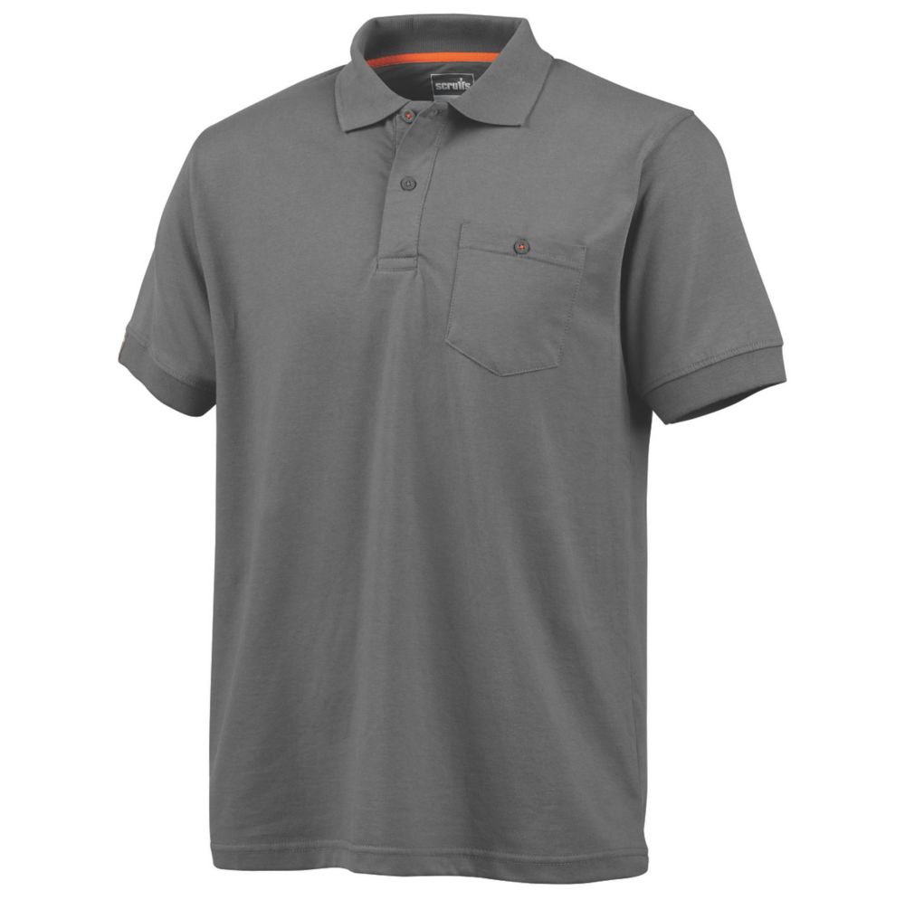 Scruffs Worker Polo Graphite Large 45½" Chest Screwfix