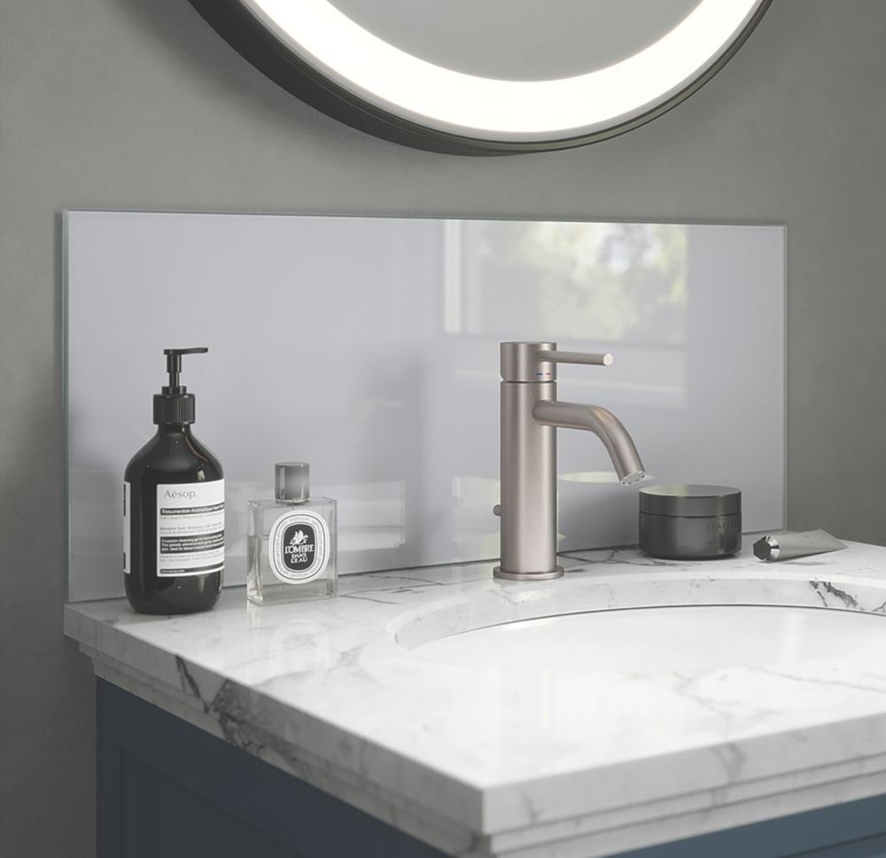 Splashback Glass Bathroom Splashback Shimmer Pearl 600mm x 250mm x 4mm