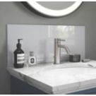 Splashback  Glass Bathroom Splashback Shimmer Pearl 250mm x 600mm x 4mm