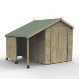 Forest Timberdale 6' x 8' (Nominal) Apex Tongue & Groove Timber Shed with Store & Assembly